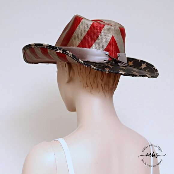 Cody James American Flag Straw‎ Cowboy Drifter Hat main image 4